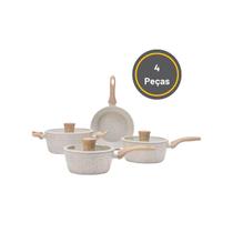 Jogo de Panelas Brinox Indução Ceramic Life Sirius Kit 4 Un