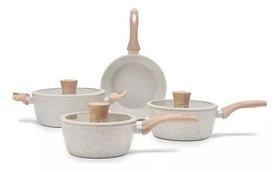 Jogo De Panelas Brinox Indução Ceramic Life Sirius Vanilla 4 Peças