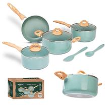 Jogo De Panelas Brinox Indução Gás Antiaderente Cerâmico Botanika 6Pçs