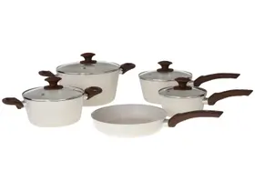 Jogo de Panelas Brinox Revestimento Cerâmico de Alumínio Vanilla 5 Peças Optima Jogo de Panelas Brinox Revestimento Cerâmico de Alumínio Vanilla 5 Peças Optima