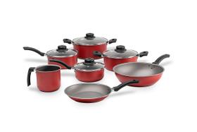 Jogo de Panelas Brinox Ruby 7 Peças Vermelho Jogo de Panelas Brinox Ruby 7 Peças Vermelho