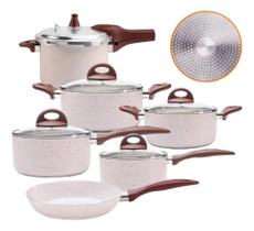 Jogo de Panelas Brinox Smart Indução + Panela de Pressão 6 Peças Antiaderente Premium