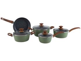 Jogo de Panelas Brinox Verde Olive 5 Peças Jogo de Panelas Brinox Verde Olive 5 Peças