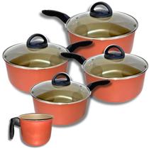 Jogo De Panelas C/ Fervedor Marcolar 5 Peças Teflon Gal