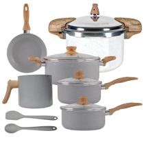 Jogo De Panelas C .Panela De Pressão 5,4l Brinox 8 Peças VANILLA