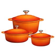 Jogo de Panelas Caçarola Cerâmica Antiaderente Indução e Gás 3 Peças
