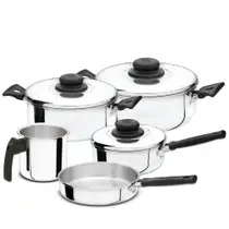 Jogo de Panelas Cacarolas Polido Fortlar 5 pçs.