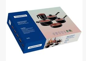 Jogo de Panelas Caribe com Revestimento Interno em Antiaderente 5 Peças 20297008 - Tramontina Jogo de Panelas Caribe com Revestimento Interno em Antiaderente 5 Peças 20297008 - Tramontina