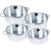 Jogo De Panelas Cava 18 20 22 e 24cm Cava Alumínio Fundido Polido