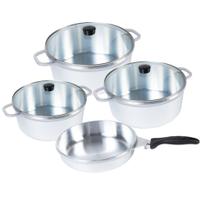 Jogo De Panelas Cava 18 22 24cm (Com Tampa) + Frigideira 24cm (Sem Tampa) Alumínio Fundido Polido Jogo De Panelas Cava 18 22 24cm (Com Tampa) + Frigideira 24cm (Sem Tampa) Alumínio Fundido Polido