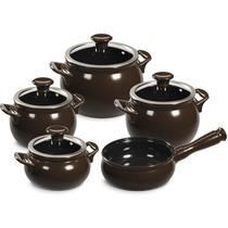 Jogo De Panelas Ceraflame New Premiere Joy 5 Pç Chocolate