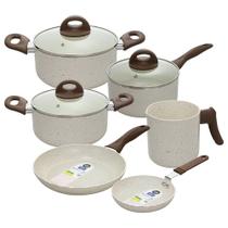 Jogo de Panelas Ceramic Life Smart Plus Vanilla 6 peças Brinox 4791/102