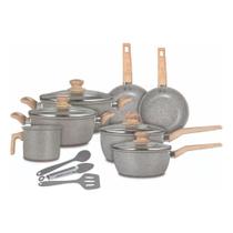 Jogo de Panelas Cerâmica 10 Peças Mable L D Grey Neuhaus Jogo de Panelas Cerâmica 10 Peças Mable L D Grey Neuhaus