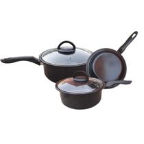 Jogo de Panelas cerâmica 5peçasF fogão indução cooktop