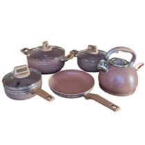Jogo De Panelas Cerâmica Antiaderente Indução Café