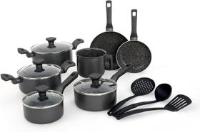 Jogo De Panelas Ceramica Antiaderente Pratic Cook 10 Peças