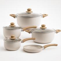 Jogo de Panelas Cerâmica Indução e Gás 5 Peças