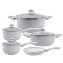 Jogo de Panelas Cerâmica Indução e Gás 5 Peças