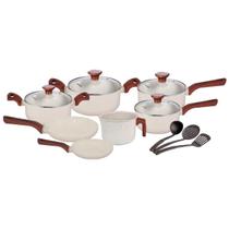 Jogo De Panelas Ceramica Indução Pratic Cook Mármol 10 Peças Jogo De Panelas Ceramica Indução Pratic Cook Mármol 10 Peças