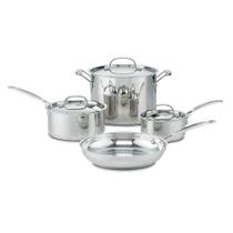 Jogo de Panelas Chefs Classic em Aço Inox com Indução 7 Peças Cuisinart - 77-7P1BR
