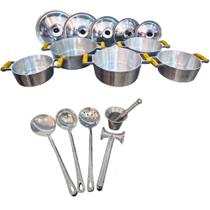 Jogo De Panelas Com 10 Peças Em Alumínio Fundido 18 Ao 26