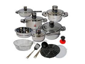 Jogo De Panelas Com 25 Pecas Em Aço Inox Frankfurt