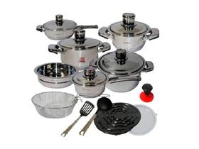 Jogo De Panelas Com 25 Pecas Em Aço Inox Frankfurt