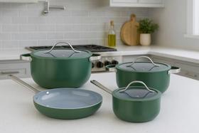 Jogo De Panelas Com 4 Peças Berlin Verde Casambiente