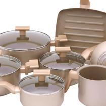 Jogo de Panelas Com 7 Peças Mimo Style Sartin Cook Champanhe