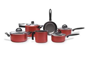 Jogo de Panelas com Panela de Pressão Brinox Chilli 6 Peças Cereja