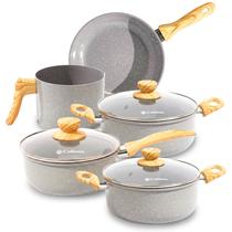 Jogo de Panelas com Revestimento Antiaderente 5 Peças com Tampa de Vidro