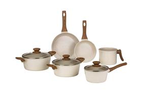 Jogo de Panelas Com Revestimento Cerâmica Vanilla