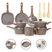 Jogo De Panelas Completo 11 Pç Cerâmico Indução - Grafito Jogo De Panelas Completo 11 Pç Cerâmico Indução - Grafito