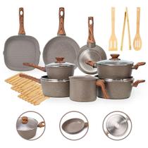 Jogo de Panelas Completo 14 Peças Premium Indução Revestimento Cerâmico Antiaderente 4mm Jogo de Panelas Completo 14 Peças Premium Indução Revestimento Cerâmico Antiaderente 4mm