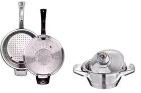 Jogo De Panelas Completo Inox Aço Cirúrgico 23 Peças