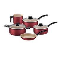 Jogo De Panelas Conjunto Com 5 Peças Original Tramontina Em Aluminio Antiaderente Starflon Max Vermelho Jogo De Panelas Conjunto Com 5 Peças Original Tramontina Em Aluminio Antiaderente Starflon Max Vermelho