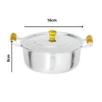 Jogo De Panelas De Alumínio Alças Em Madeira N16/24- Carola