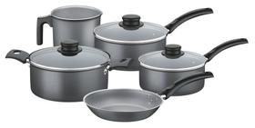 Jogo de panelas de alumínio com revestimento interno de antiaderente 5 peças