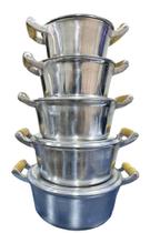 Jogo de Panelas de Alumínio Fundido 5 Peças 16 a 24 cm