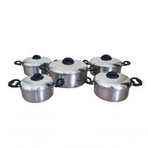 Jogo De Panelas De Alumínio Polido 5 Peças 14 A 22 Extang