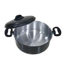 Jogo De Panelas De Alumínio Pretas Craqueadas 5 Peças Extang Jogo De Panelas De Alumínio Pretas Craqueadas 5 Peças Extang