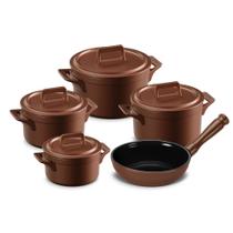 Jogo de Panelas de Cerâmica Clear+ 5 Peças Cobre Ceraflame Jogo de Panelas de Cerâmica Clear+ 5 Peças Cobre Ceraflame