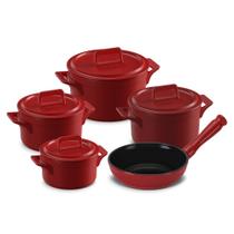 Jogo de Panelas de Cerâmica Clear+ 5 Peças Pomodoro Ceraflame Jogo de Panelas de Cerâmica Clear+ 5 Peças Pomodoro Ceraflame
