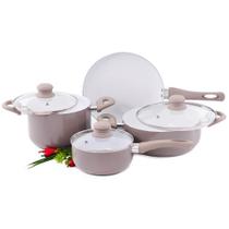 Jogo de Panelas de Cerâmica e Alumínio de 2.5MM com 4 Peças Jogo de Panelas de Cerâmica e Alumínio de 2.5MM com 4 Peças