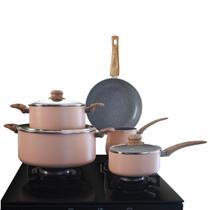 Jogo De Panelas De Cerâmica Kit 5 Peças Antiaderente Completo Linha Premium