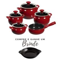Jogo de Panelas de Cerâmica New Premier Joy 5 Peças Pomodoro + Brinde Ceraflame