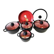 Jogo De Panelas De Ceramica Red Ceramics 5 Peças Original Jogo De Panelas De Ceramica Red Ceramics 5 Peças Original