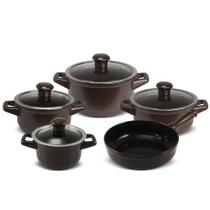 Jogo De Panelas De Cerâmica Smart Duo 5 Peças Chocolate Ceraflame
