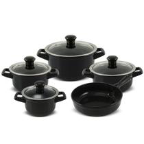 Jogo De Panelas De Cerâmica Smart Duo 5 Peças Preto Ceraflame