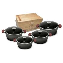 Jogo De Panelas De Ferro Fundido Com 4 caçarolas MTA